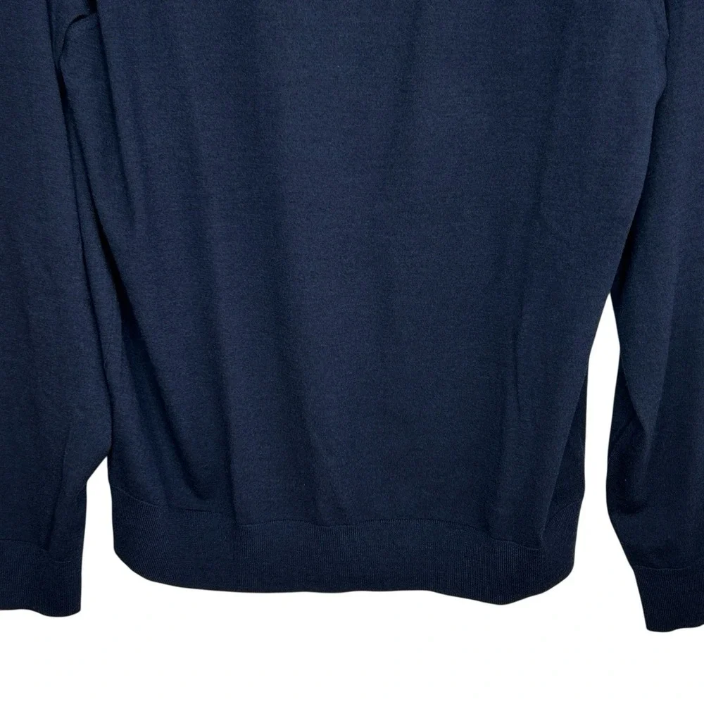 Peter Millar Crown Excursionist Sweater L Golf Merino Wool Sartori Inv Blue Crew